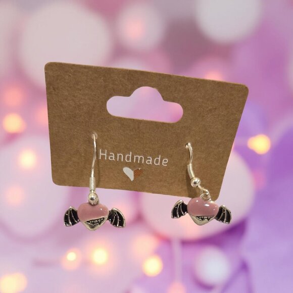 VAMPIRE BAT EARRINGS W HOOK STYLE - Picture 1 of 2